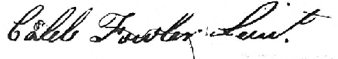 Caleb Fowler's signature