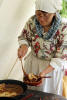 Barb serves some of the apple pie Donna baked